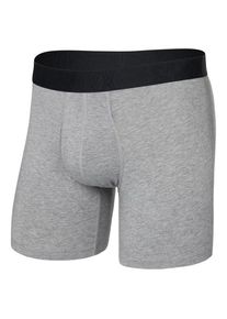 Kunstfaserunterwäsche SAXX Droptemp Cooling Cotton Boxer Brief Fly Herren (Gr L |grau)