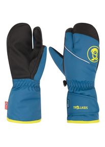 Handschuhe Trollkids Troll 3 Finger Glove Kinder (Gr 5 - 9-10 Years |blau |wasserdicht)