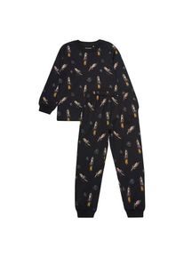 Minymo Pyjamas L/S Set AOP No 134069 Schlafanzug Kinder (Gr 98 |schwarz)