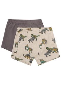 Minymo Boxers AOP 2-Pack Unterhose Kinder (Gr 86 |beige/grau)