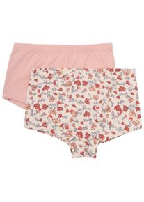 Minymo Briefs AOP No 124070 2-Pack Unterhose Kinder (Gr 140 |rosa)
