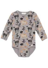 Minymo Body L/S AOP Sweat Alltagsunterwäsche Kinder (Gr 74 |grau)