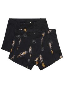 Minymo Boxers AOP No 134071 2-Pack Unterhose Kinder (Gr 134 |schwarz)