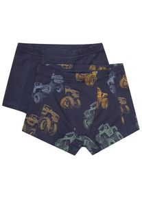 Minymo Boxers AOP No 134065 2-Pack Unterhose Kinder (Gr 110 |blau)