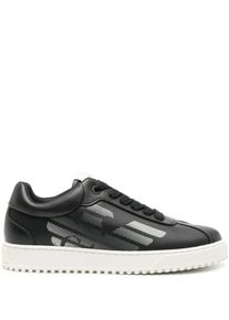 Emporio Armani Low-Top Sneaker - Blue Trainers With Leather Upper And Rubber Sole - Gr. 11 - in Blau - für Damen