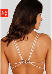 Lascana Damen Push-up-BH, Gr. 75, rosa, Microtouch, Obermaterial: 60% Polyamid, 35% Polyester, 5% Elasthan, feminin, BHs, mit besonderem Strassrücken