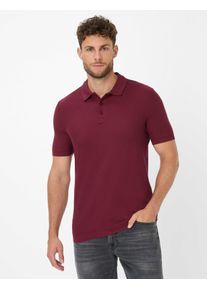 Brax Herren Polo Style PARVIS velvet, dunkelrot, Gr. S