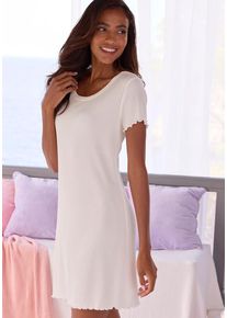 Vivance Dreams Nachthemd braun Gr. 32/34 für Damen. Mit Rundhals