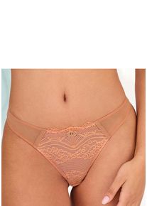 Lascana String 'Eleonora' kupferfarben Gr. 32/34 für Damen. Mit Spitze, Schmuckelement. Körpernah