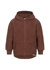 Engel Kinder Kapuzenjacke Wollfleece Wolljacke Kinder Alltag (Gr 140 |braun)