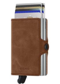 Secrid Vintage twin - cognac silver TV