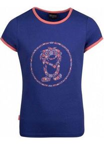 Trollkids Girls Flower Troll T-Shirt dark purple/coral rose - Gr&ouml;&szlig;e 116 Kinder