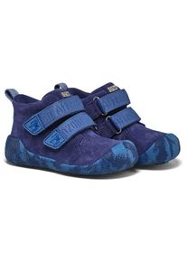 Affenzahn Lauflerner &Uuml;bergangsschuh Leder Talky Barfu&szlig;schuhe Kinder Alltag (Gr 24 |elephant /blau |wasserdicht)