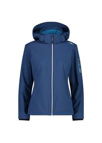 CMP Softshell Jacket Zip Hood Softshelljacke Damen (Gr 38 |blau)