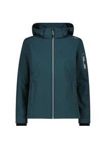 CMP Softshell Jacket Zip Hood Softshelljacke Damen Wandern (Gr 44 |blau)