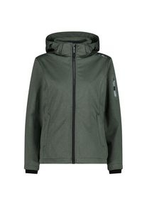 CMP Jacket Zip Hood Melange Softshell Softshelljacke Women (Größe 46 |oliv |wasserdicht)