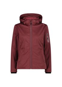 CMP Jacket Zip Hood Melange Softshell Softshelljacke Damen (Gr 40 |rot |wasserdicht)