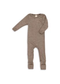 Engel Kinder Schlafoverall mit Umschlägen an den Beinen Overall Kinder (Gr 74/80 |braun)
