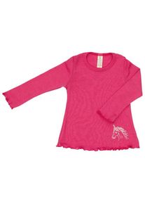 Merinounterwäsche Engel Kinder-Schlafanzugoberteil Kinder (Gr 92 |rosa)