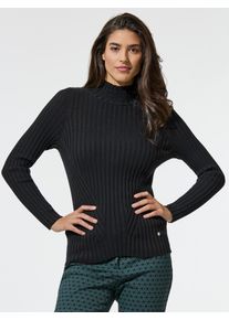 Walbusch Stehbund-Pullover Diagonalrippe