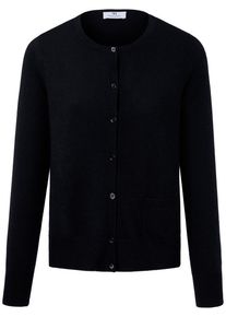 Peter Hahn - Strickjacke aus 100% Premium-Kaschmir, schwarz, Gr. 36 / S - Kaschmir