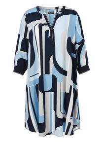 Via Appia Due - Kleid mit V-Ausschnitt, blau, Gr. 42 / M