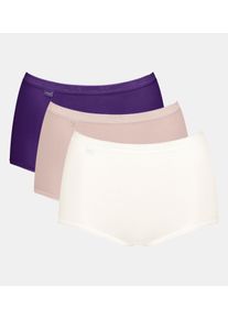 Sloggi Maxislip »Basic+«, (3er Pack), Baumwollmischung, weiche Nähte, Single Jersey