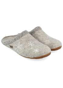 Haflinger Everest Snowflake Hausschuhe Damen (Gr 40 |grau)