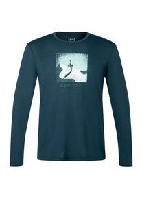 Longsleeve super.natural Almost Done L/S Herren (Gr S |blau)