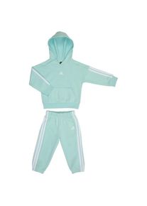 Adidas 3-Stripes Fleece Hoody Jogger Sweat- & Trainingsjacke Kinder (Gr 92 |grün)