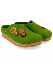 Haflinger Kanon Hüttenschuhe Damen (Gr 42 |grün)