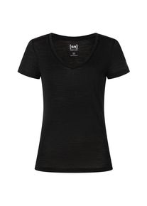 Merinoshirt super.natural Sierra 140 V Neck Damen (Gr XXL |schwarz)