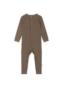 Mikk-line Wool/Bamboo L/S Suit Overall Kinder (Größe 80 |braun)