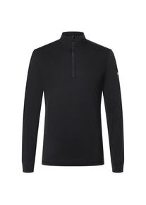 Langarm Unterhemde super.natural Tundra 175 Quarter Zip Herren (Gr XXL |schwarz)