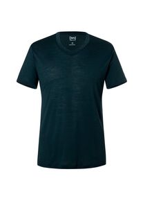 super.natural Sierra 140 V Neck T-Shirt Herren (Gr S |schwarz/blau)