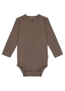 Merinounterwäsche Mikk-line Wool/Bamboo L/S Body Kinder (Gr 86 |braun)