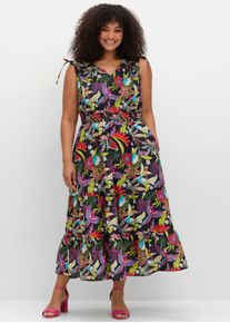 sheego by Joe Browns sheego Große Größen Maxikleid mit farbenfrohem Print, blau-gemustert, Größe 42 - Damen
