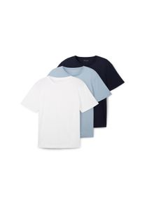 Tom Tailor T-Shirt, (Packung, 3 tlg.), mit Logo-Stickerei