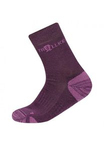 Trollkids Preikestolen Hiking Socks Wandersocken Kinder Wandern (Gr 23-26 |lila)