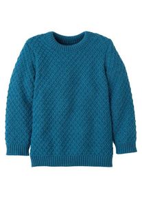 Woll- & Merinopullover Disana Aran-Pullover Kinder (Gr 86/92 |blau)