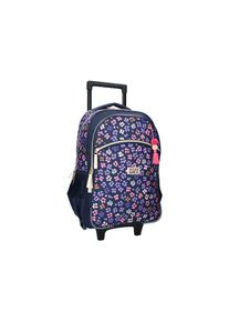 Milky Kiss Trolley-Rucksack Divine Days Dunkelblau mit Blumen
