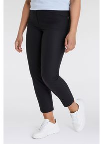 Chinohose KjBRAND "Betty Chino", Damen, Gr. 46, N-Gr, schwarz, Web, Obermaterial: 60% Baumwolle, 37% Polyamid, 3% Elasthan, bequem kn&ouml;chellang, Hosen Chinohose, mit Komfortbund