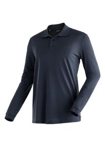 Maier Sports Ulrich L/S Polo-Shirt Herren (Gr XXL |blau)