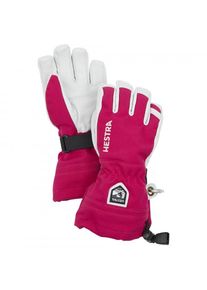Handschuhe Hestra Army Leather Heli Ski 5 Finger Kinder (Gr 4 |rosa |wasserdicht)