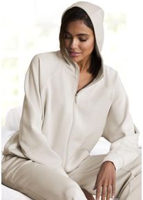French Connection Sweatjacke beige Gr. 32/34 für Damen. Mit Logodruck. Bequem. Nachhaltig.