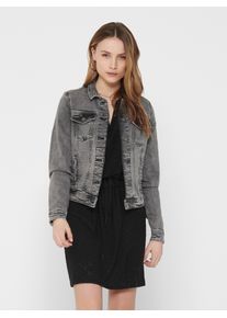 Only Damen Jeansjacke "ONLTIA JACKET DNM CRF4241 NOOS", grau, modisch, Gr. 34, unifarben, Denim/Jeans, Obermaterial: 98% Baumwolle, 2% Elasthan,