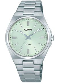 Lorus Damen Quarzuhrsilberfarben, hellgrün, Armbanduhren, Armbanduhr, Damenuhr, Edelstahlarmband, analog, Leuchtindizes