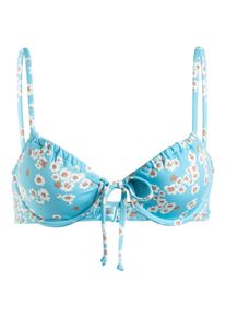 Roxy Damen Bade-Shirt "Printed Beach Classics"maui blau margarita, Gr. XS, 87% Nylon, 13% Elasthan, Bikini-Oberteile