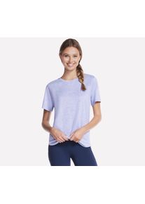 Skechers Damen Funktionsshirt "GODRI SWIFT TEE", lila, sportlich, Gr. XS, Jersey, Obermaterial: 91% Polyester, 9% Elasthan, Shirts