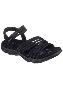 Skechers Damen Sandale "REGGAE SLIM", Gr. 36, schwarz, Textil, Lederimitat, unifarben mit Farbeinsatz, casual, Schuhe, Sommerschuh, Trekking Sandale